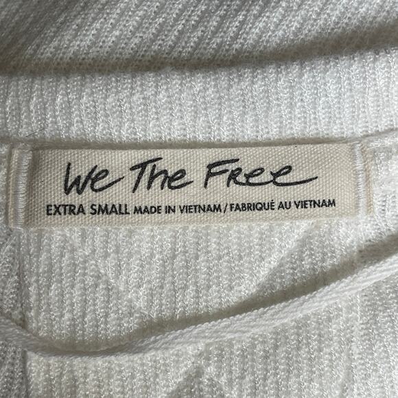 Free People We The Free Waffle Knit Scoop Neck Thermal Tunic Tee Shirt Size XS - Picture 5 of 7